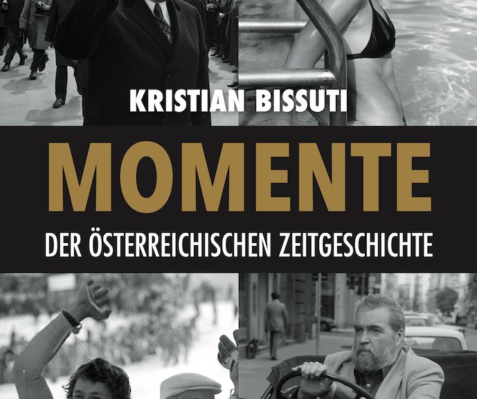 Passend zur Ausstellung empfiehlt sich Kristian Bissutis Buch "Momente der österreichischen Zeitgeschichte", das am 15. Oktober 2021 erschienen ist. (c) Edition a