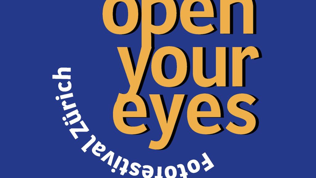 Das Logo des Fotofestivals Open Your eyes, das vom 8.9. bis 15.10.2023 in Zürich stattfindet. (c) Fotofestival Open Your Eyes