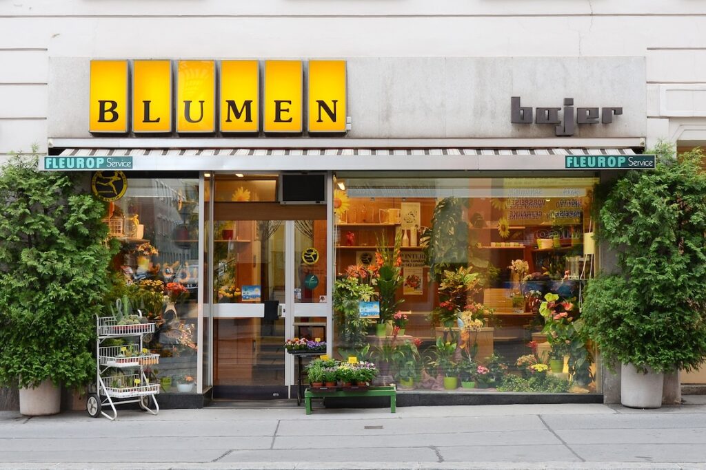 "Blumen Bajer"  im dritten Wiener Gemeindebezirk. Aus dem Projekt "Graf und Frey's Geschäfte mit Geschichte. Foto: Martin  Frey 2014