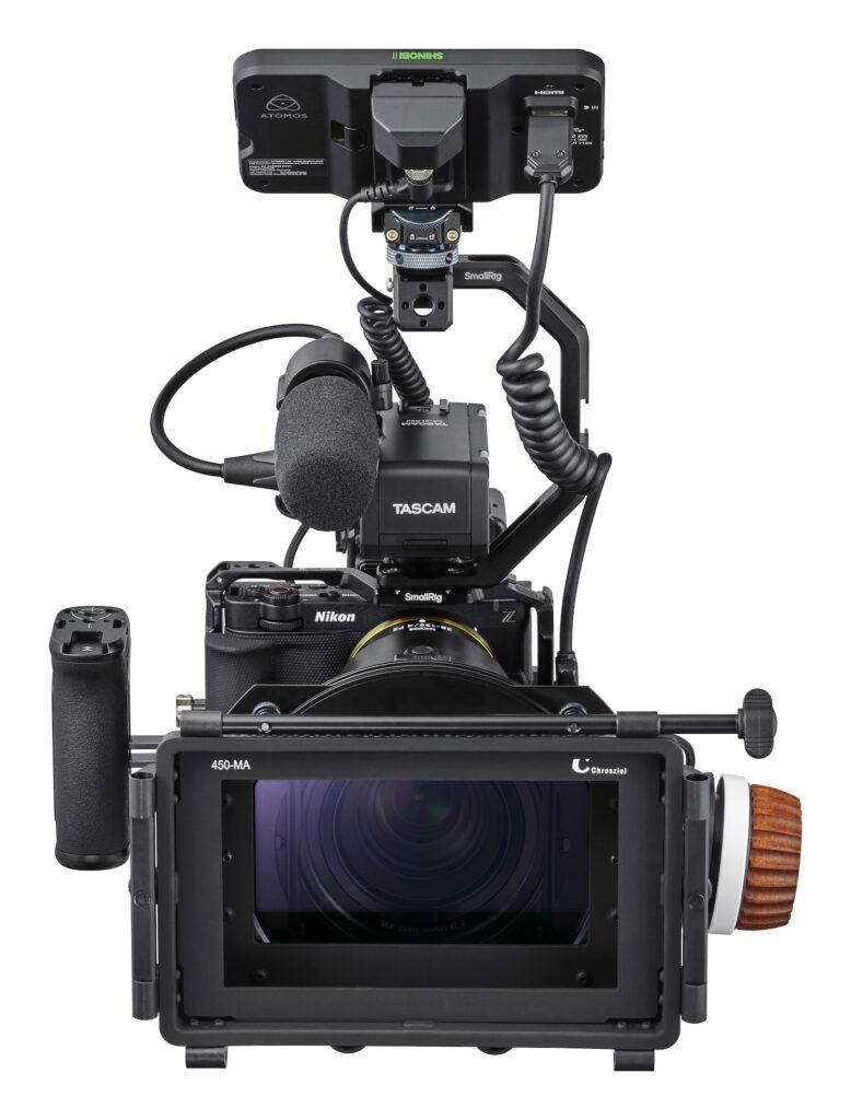 Die ZR voll ausgestattet für einen professionellen Videodreh. (c) Nikon