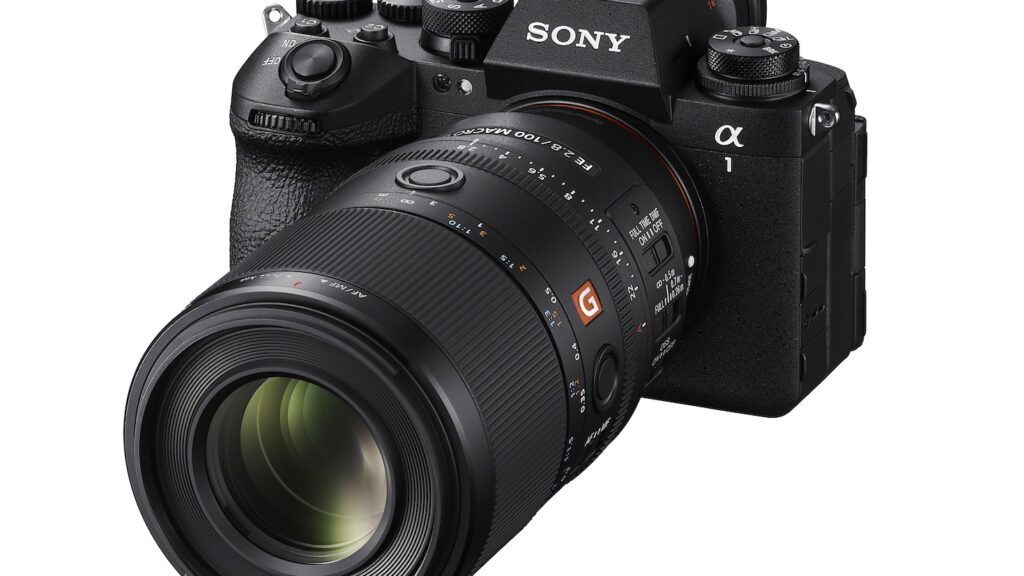 Das neue Sony FE 100mm F2.8 Macro GM OSS angesetzt an einer Sony Alpha 1 II. (c) Sony