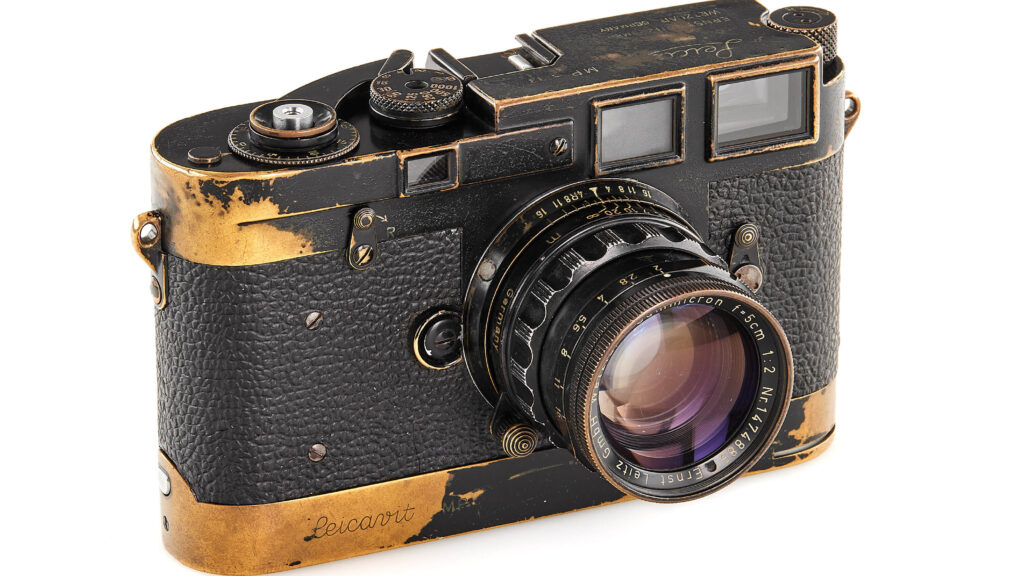Die versteigerte Reportage-Kamera Leica MP-33 aus dem Produktionsjahr 1957 erzielte 600.000 Euro. (c) Leica Camera AG